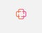 Abstract bright logo icon cross pharmacy medicine for your company