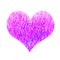 Abstract bright pink and lilac heart