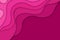 Abstract bright pink wavy paper cut background
