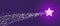 Abstract Bright Shooting Star in Dark Purple Night Sky Background Banner