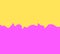 Abstract bright yellow and pink color melt drop and curve line pattern sweet cool gradient minimalist background