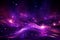 Abstract brilliance digital background with purple particle wave and light