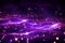 Abstract brilliance digital background with purple particle wave and light