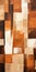 Abstract Brown And Orange Cubist-inspired Painting On Unprimed Canvas