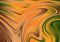 Abstract Brown Orange and Green Curvature Ripple Lines Background Image