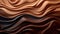 Abstract brown waves background. Caramel, coffee blending gradient wavy texture. Modern AI illustration. Chocolate wave