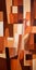 Abstract Brown And White Cubist Geometric Painting