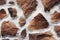 Abstract brownish white texture with brown stones and white veins