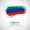 Abstract brush painted grunge flag of Dagestan country. Independence day of Dagestan vectpr