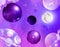 Abstract Bubbles Purple Universe