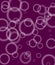 Abstract bubbly pattern in violet colour