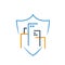 Abstract building security logo icon symbol of security protection company