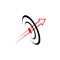 Abstract bulls eye target arrow logo vector design icon