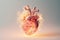 Abstract burning human heart. Generative AI