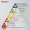 Abstract business background. Pyramid Chart and 5 steps order layout.