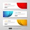 Abstract business header or banner template set with geometric shapes. vector illustration