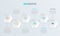 Abstract business honeycomb  infographic template with 6 options. Colorful diagram, timeline and schedule isolated on light backgr