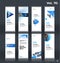 Abstract business vector set of modern roll Up Banner stand design