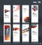 Abstract business vector set of modern roll Up Banner stand design