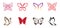 Abstract Butterflies Collection Logo Vector Icons