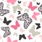 Abstract butterfly pattern with leopard print for girls design