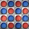 Abstract button pattern - seamless pattern - red-blue color - wo