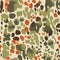 Abstract camouflage seamless pattern, military illustration, risograph print style