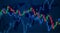 Abstract candlestick financial charts background