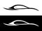 Abstract Car Shape Black and White Symbol