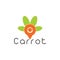 Abstract carrot cute symbol logo vector