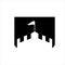 Abstract castle concept logo design