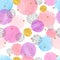 Abstract celebration background with watercolor circles