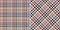 Abstract check plaid pattern tweed for dress, jacket, coat, skirt, scarf. Seamless small pixel textured multicolored dog tooth.