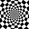 Abstract checkered background. optical illusion effect