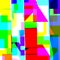 Abstract chemical glitching effect. Random digital signal error. Abstract contemporary texture background colorful pixel mosaic.