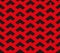 Abstract chevron red and black pattern with little people silhouettes in some places