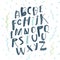 Abstract Childish Hand Drawn Alphabet Scandinavian