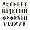 Abstract Childish Hand Drawn Alphabet. Scandinavian Style Font. Creative Kids ABC for Decoration, Invitation, Prints