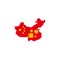Abstract china map virus epidemic symbol vector