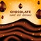 Abstract Chocolate Background with Drops, Brown Silk, Vector Illustration