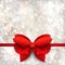 Abstract Christmas background with red bow