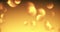 Abstract christmas gold particles bokeh flowing on golden gradient background, holiday xmas festive