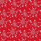 Abstract Christmas and New Year Seamless on red Background. snowflake pattern. Vector Illustration EPS 10