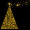 Abstract Christmas Tree Circles Stars Hearts