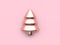 Abstract christmas tree-ribbon coil metallic pink glossy reflection