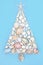 Abstract Christmas Tree Shape with Seashells