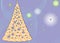Abstract Christmas Tree on a whimsical background