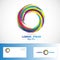 Abstract circle business logo colors