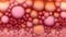 Abstract circle pattern in shiny pink macro shot ,generative AI