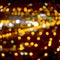 abstract circular natural bokeh background, city lights with horizon, close up